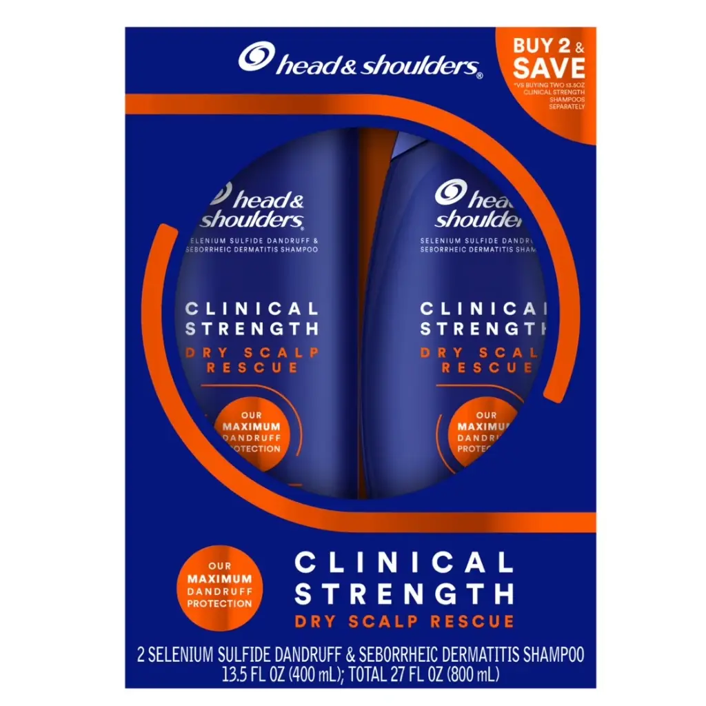 Bộ dầu gội đầu Head & Shoulders Clinical Strength Dry Scalp Rescue Shampoo Duo Set, gồm 02 chai (400ml/chai).Hàng mới 100%